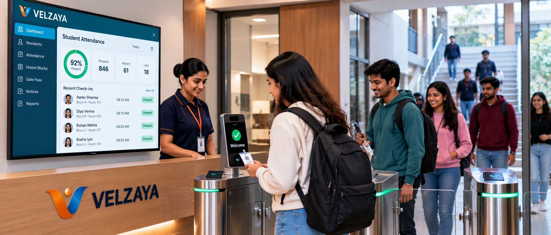 Student management and attendance monitoring services